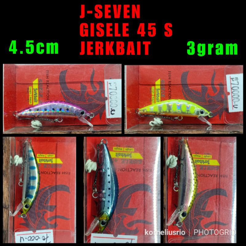 J-SEVEN GISELE JERK BAIT HARD LURE  UMPAN IKAN UMPAN MINI HARDLURE UMPAN IKAN UMPAN MINNOW