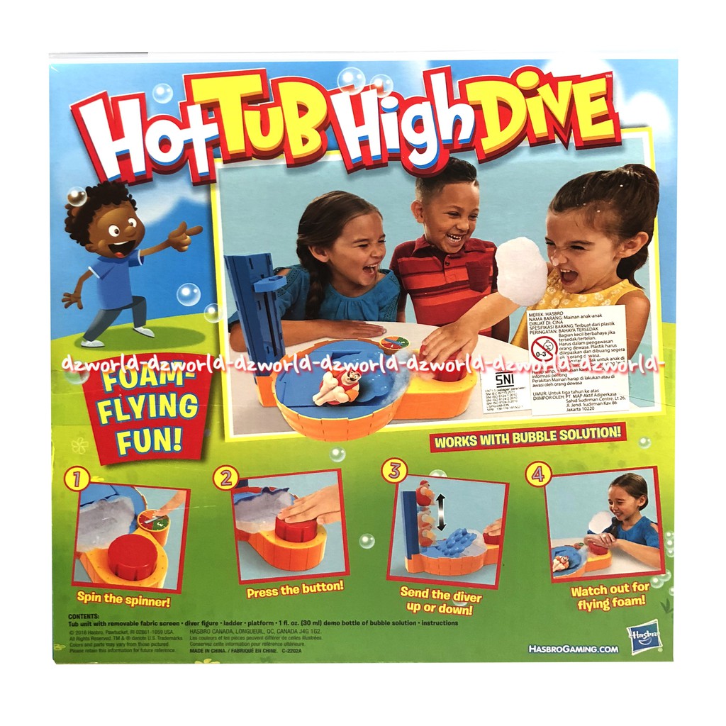 Hot Tub High Dive Hasbro Hottub Mainan Busa Busa Sabun