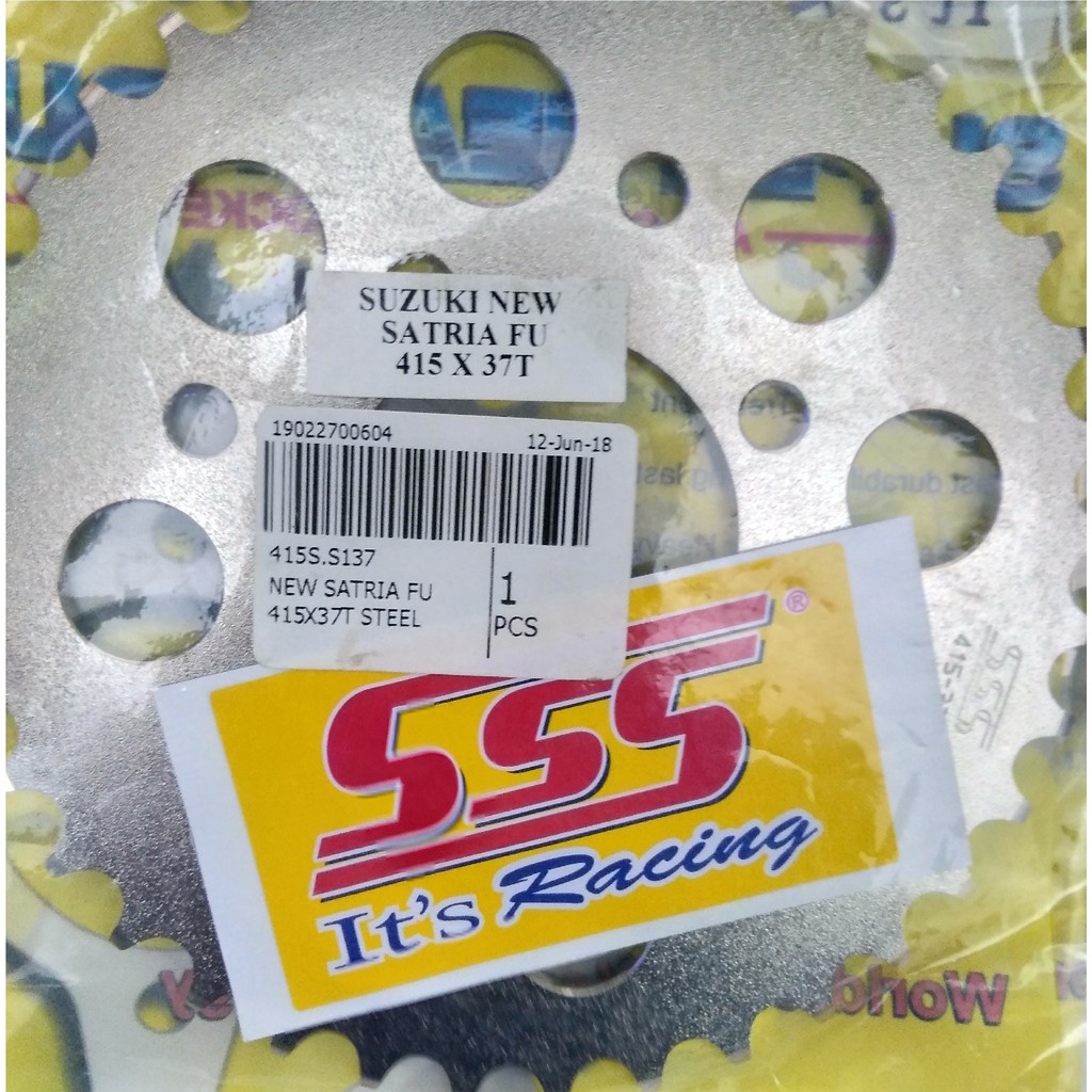 GEAR SSS BELAKANG 415 SIZE 36T- 40T SATRIA FU FACE LIFT/SMASH/SHOGUN - GEAR BELAKANG 415 SSS