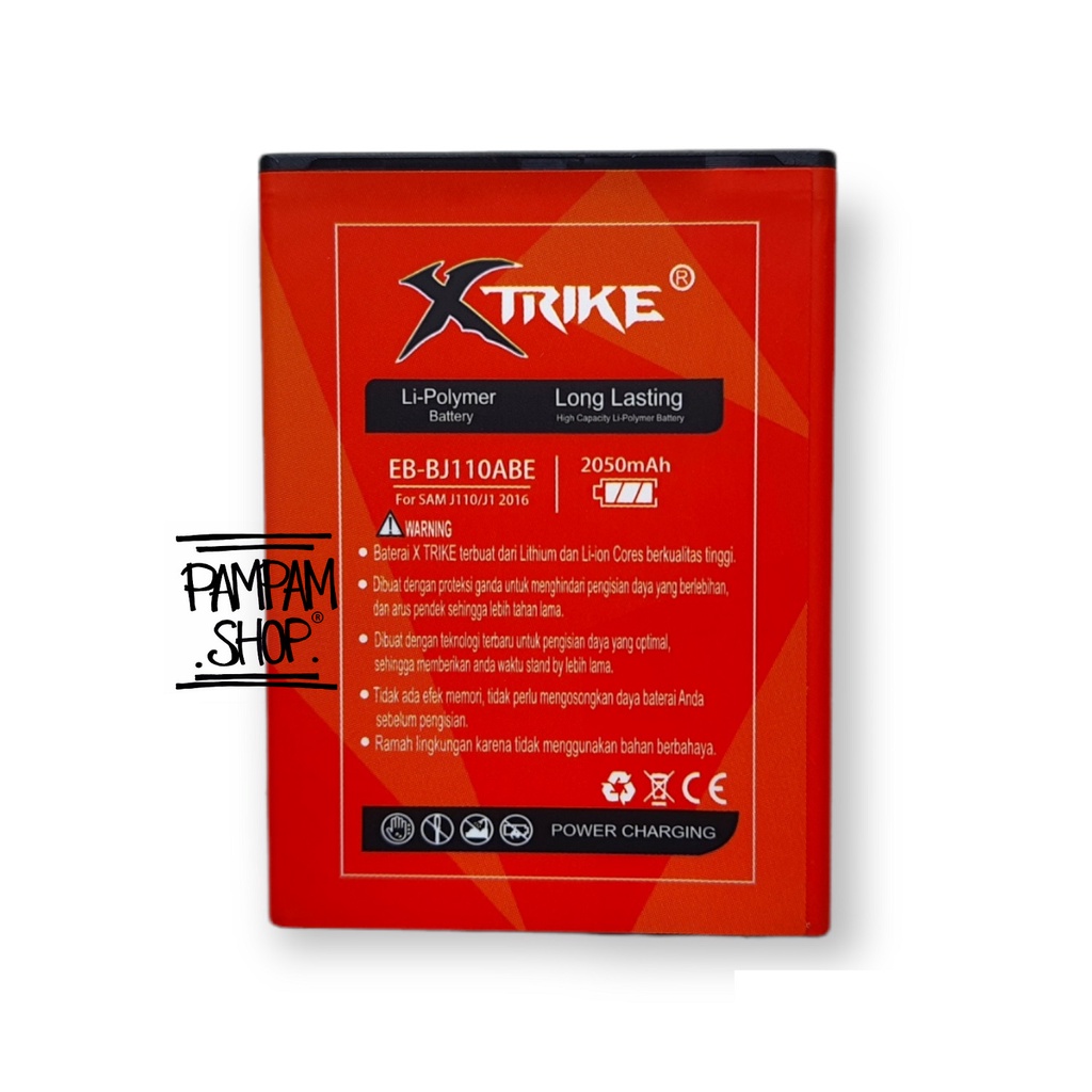 Baterai XTRIKE Double Power Original Samsung Galaxy J1 Ace J110 S4 Mini I9190 Batre Batrai Ori