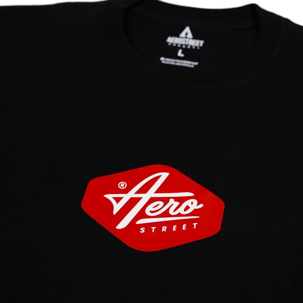 Aerostreet T Shirt Nineties Enzi Hitam Kaos T-Shirt Tshirt AAAA