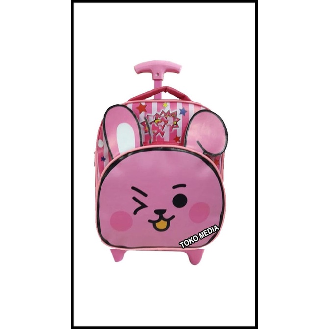 Tas Troli Dorongan Anak Sekolah Ukuran Pg Paud Batita Gambar Bts Bt21