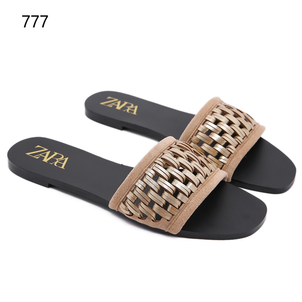 ZR Crossed Strap Flat Sandals 777