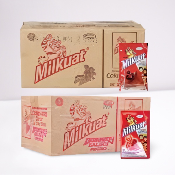 Susu bantal Milkuat coklat dan strawberry enak dan murah per dus ( 1 dus isi 54pcs )