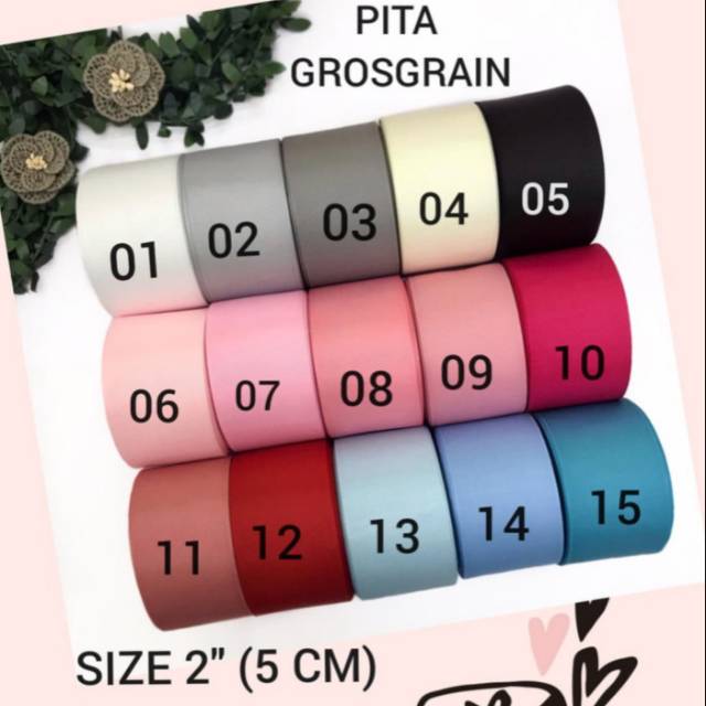 20 YARD - 5 CM | PITA GROSGRAIN GGF 2 INCH