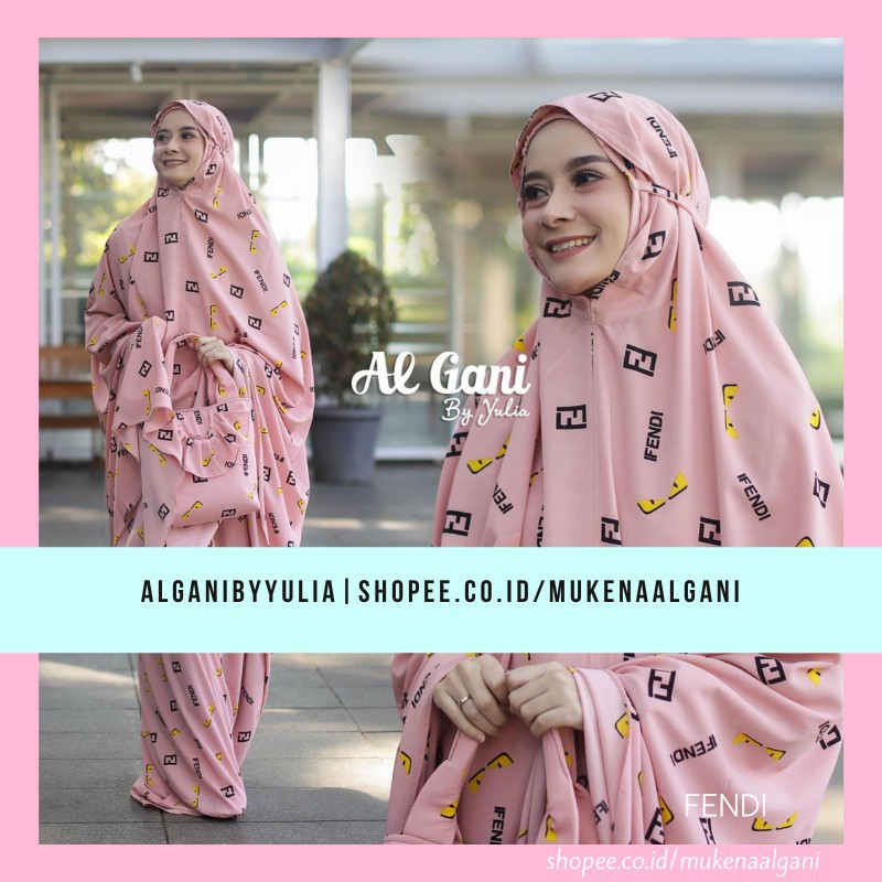 Mukena Al Gani Fendi (Mukena Mewah Motif Bestseller Suplier Pusat)