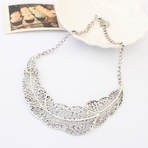 Hu Hu Hu Hu Hu Alat Bantu Pasang Kacamata♡ Kalung Rantai Liontin Daun Hollow Ala Vintage Untuk Wanitapesta Cocktailmalam