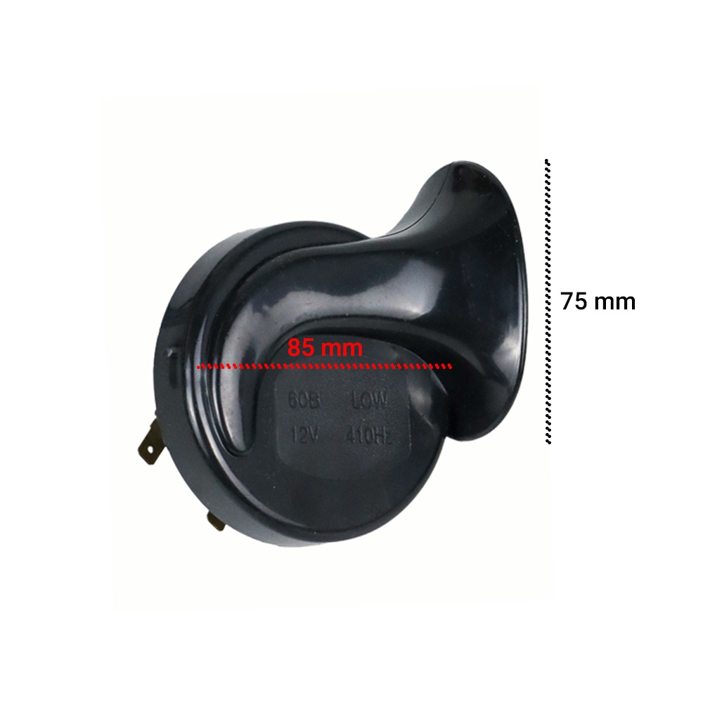 Klakson Mobil Electromagnetic Snail Shaped Horn 12V 115dB 2 PCS - DL-1202AJ - Black