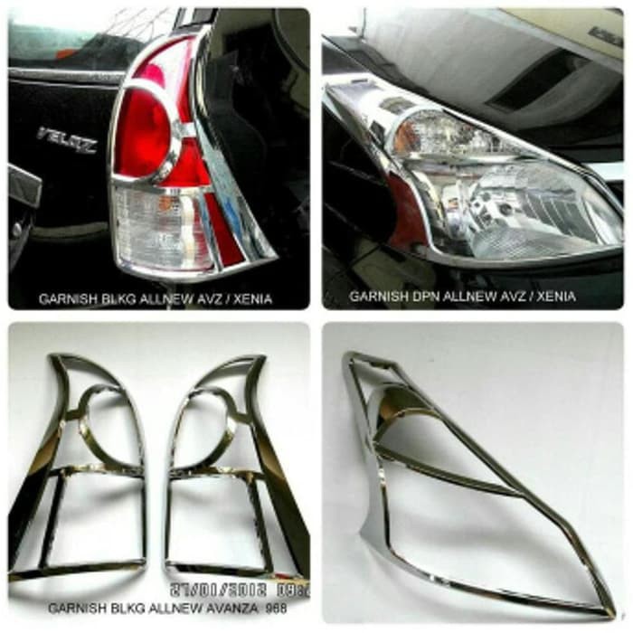 Garnish Lampu All New Avanza Xenia 2012 sd 2015 Chrome