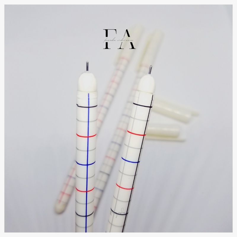 

[FAZADA] White Series - Gel Pen Korea Estetik Putih 0.5mm ujung lancip tinta hitam