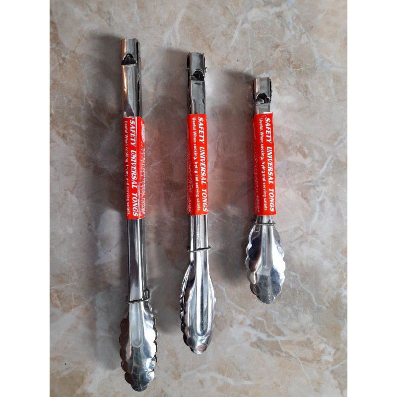 PENCAPIT GORENGAN BESAR / CAPITAN KUE STAINLESS SEDANG / PENJAPIT MAKANAN STENLIS KECIL