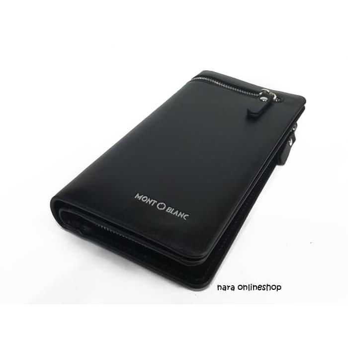 DOMPET KULIT PRIA WANITA PANJANG IMPORT | MONTBLANC 33 BLACK