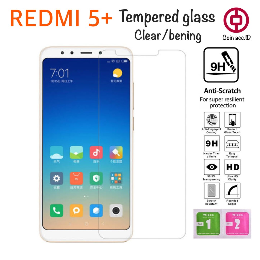 Tempered glass XIAOMI REDMI 5 PLUS - anti gores kaca redmi 5+