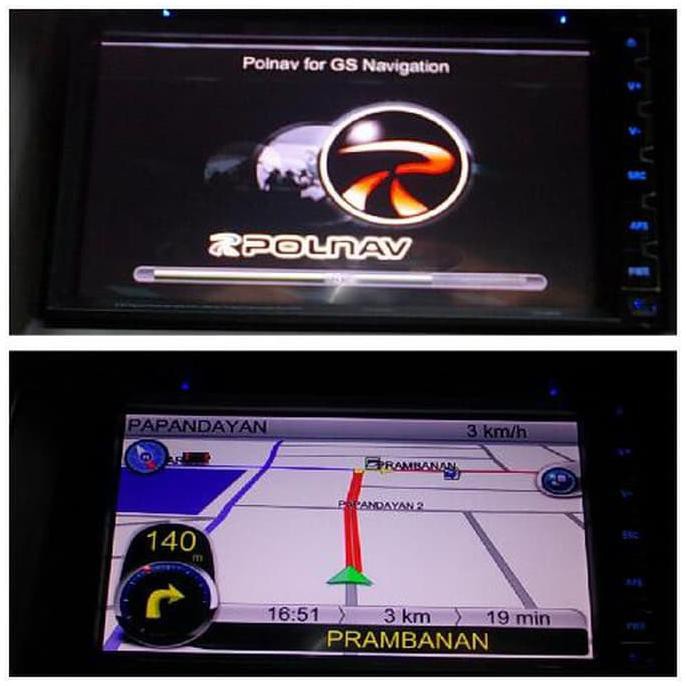 Buruan Serbu Gps Double Din Head Unit Hu Mobil / Software Gps 2Din + Dvd