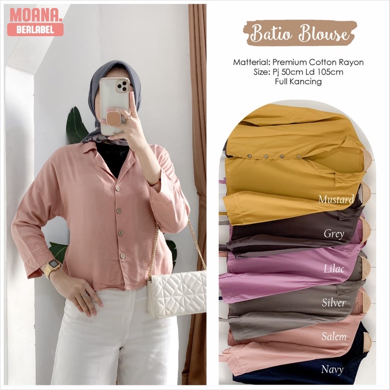 BATIO BLOUSE WANITA POLOS by #moana