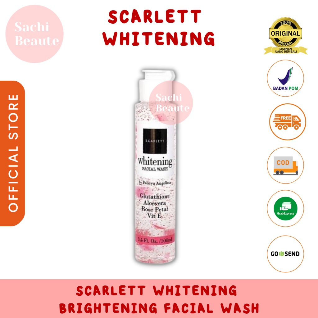 Scarlett Whitening Facial Wash Sachi Beaute