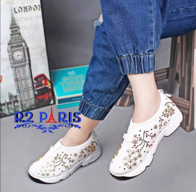 Beed seller ZPT-Sepatu sneakers tanpa tali fashion wanita OF-70