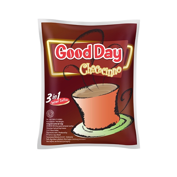 

GOOD DAY 3 IN 1 CHOCOCINNO BAG30X20GR