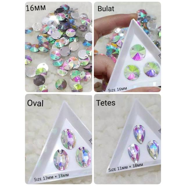 DIAMOND JAHIT ISI 50 PCS / HIASAN GAUN