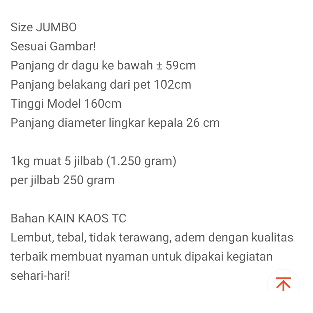 Jilbab antem jumbo bahan kaos Kerudung Antem Jumbo