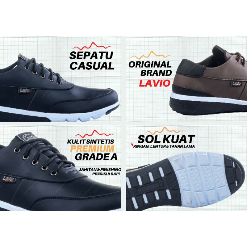 Sepatu Kasual Pria Keren Casual Cowok Original Lavio Stich