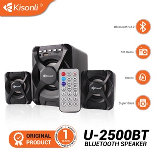 Kisonli Speaker Bluetooth Bass Gaming U-2500BT | Garansi 1 Tahun Resmi