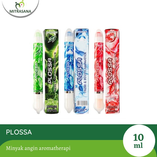 Plossa Minyak Angin Aromatherapy Eucalyptus, Blue Mountain, Red Hot 10 ml