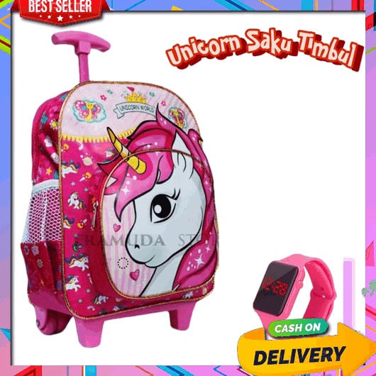 Sdf34 Tas Troli Anak Ransel Bts Gratis Bonus Ransel Anak Perempuan Ransel Troli Anak Tk Troli Bt21 T