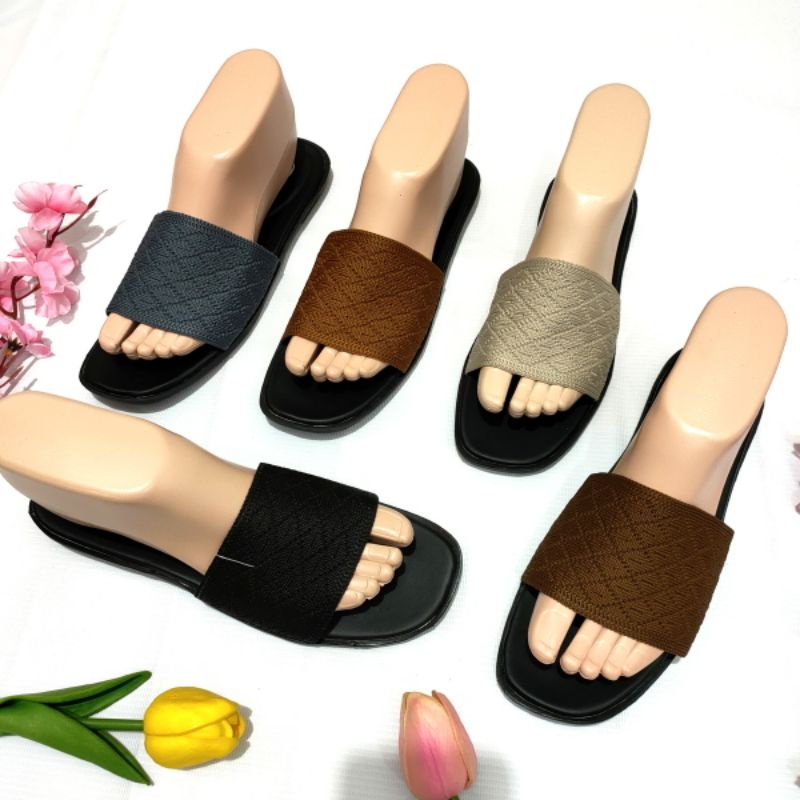 sandal wanita rajut Import Felonie WM 06 Selop Rajut halus terbaru murah