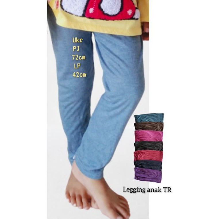promo.. 5pc hanya 47rb Legging Anak Cewek TR SD Umur 8 9 10tahun