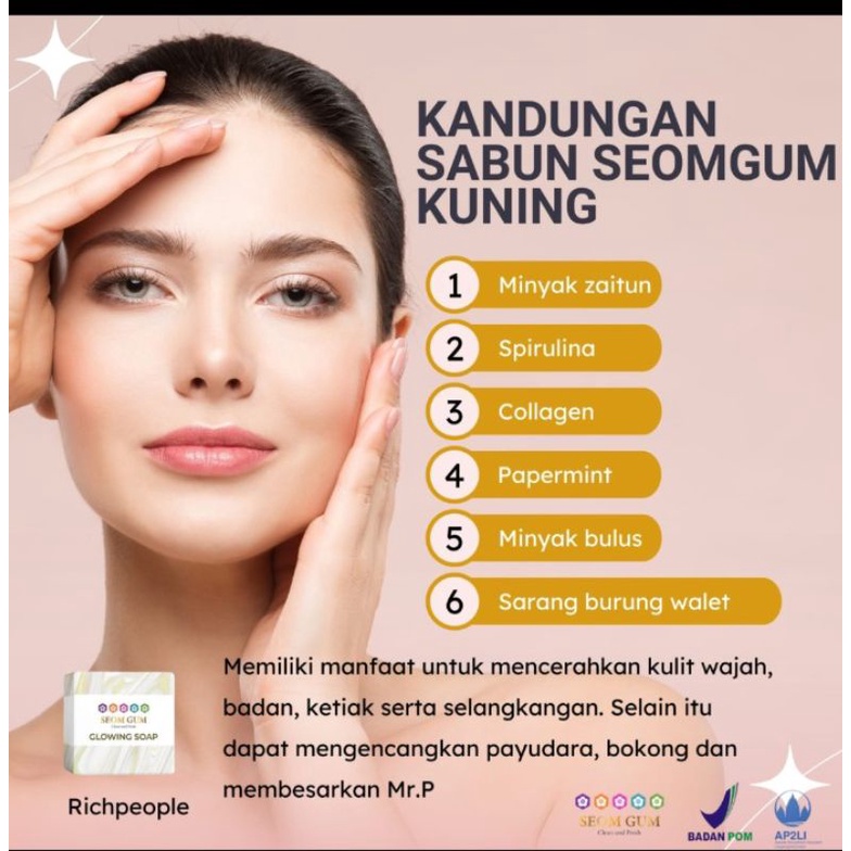 ORIGINAL Sabun Glowing Multifungsi Seom Gum Pria Wanita