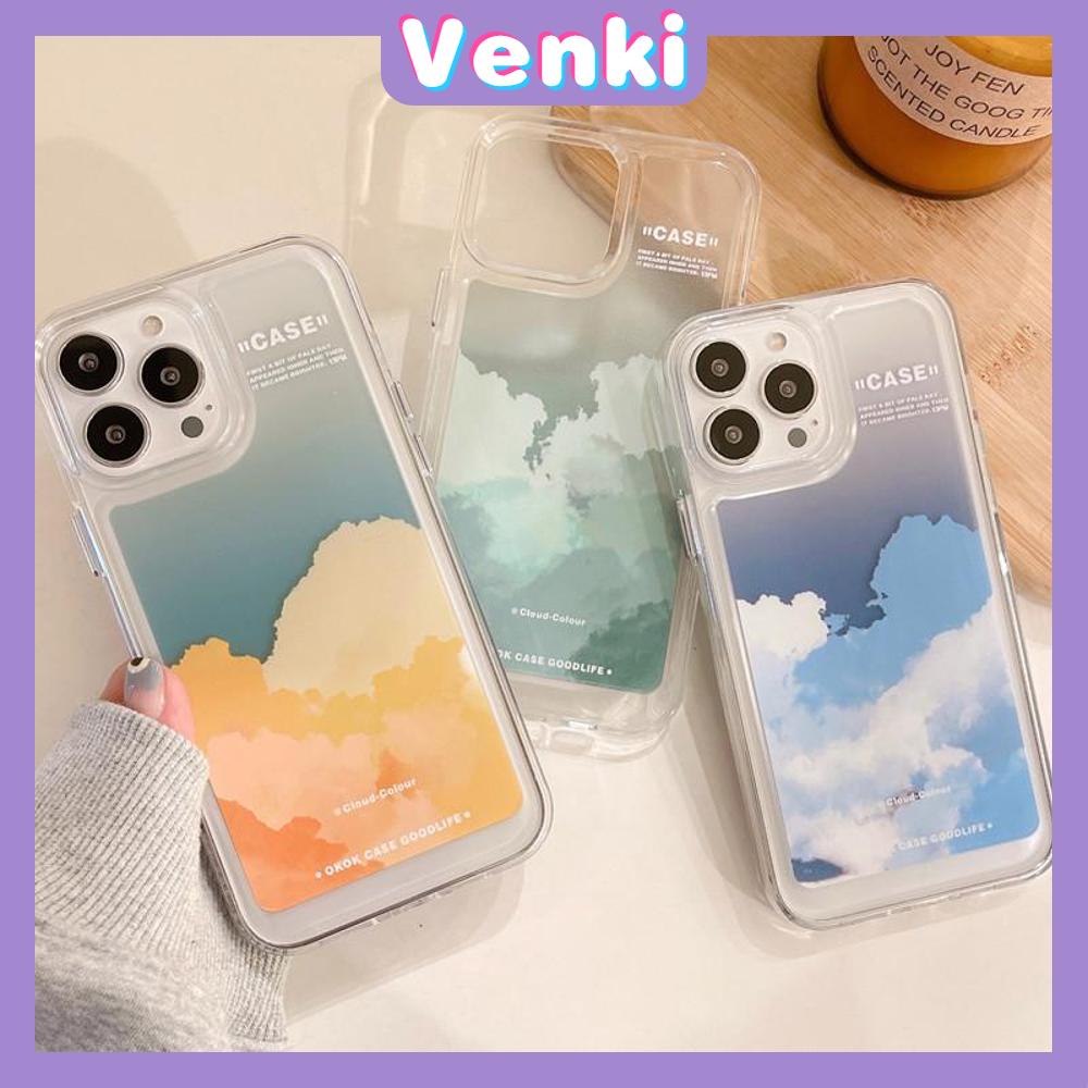 iPhone Case Silicone Soft Case Clear Case Shockproof Camera Protection Metal Button Gradient Cloud Compatible For iPhone 11 iPhone 13 Pro Max iPhone 12 Pro Max iPhone 7 Plus xr