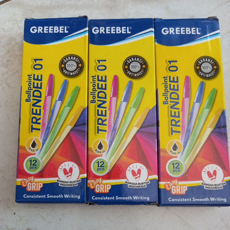 

GREEBEL BALLPOINT TRENDEE 01 WARNA TINTA HITAM