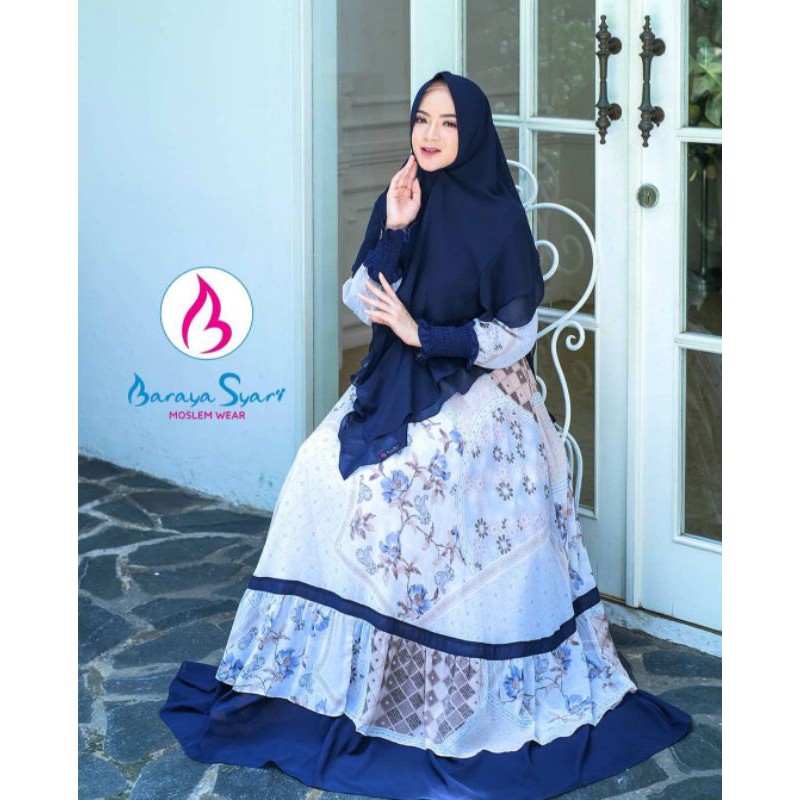 NEW GAMIS SYARI SET KHIMAR SUSUN ORIGINAL BARAYA SYARI