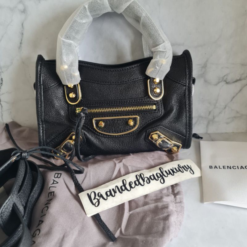 balenciaga mini city edge original leather bag best quality vip tas