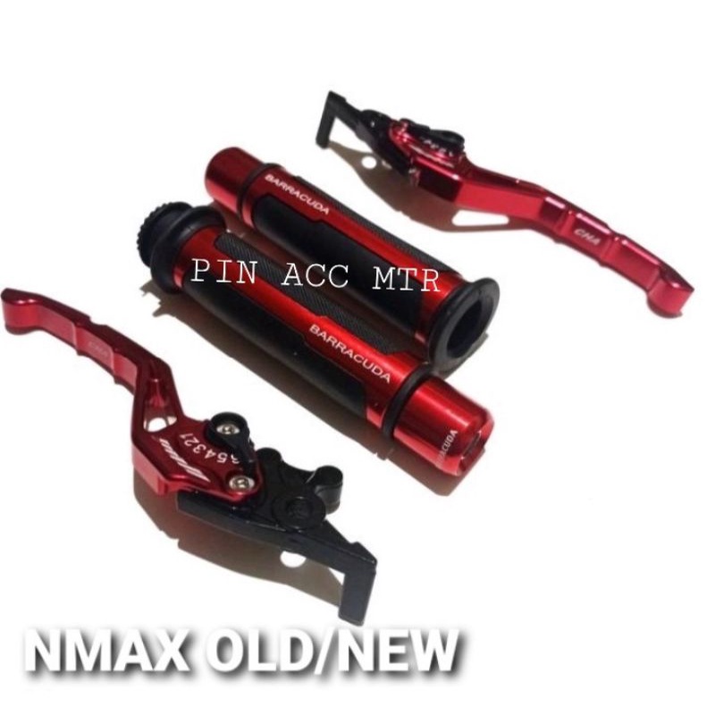 PAKET VARIASI PNP NMAX OLD NMAX NEW HANDGRIP GAS BARRACUDA + HANDLE REM CENSI(PNP NMAX OLD/NEW)(PCX150 PCX160)