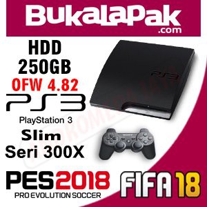 Dijual SONY PS3 PS 3 SLIM OFW 250GB HITAM Berkualitas