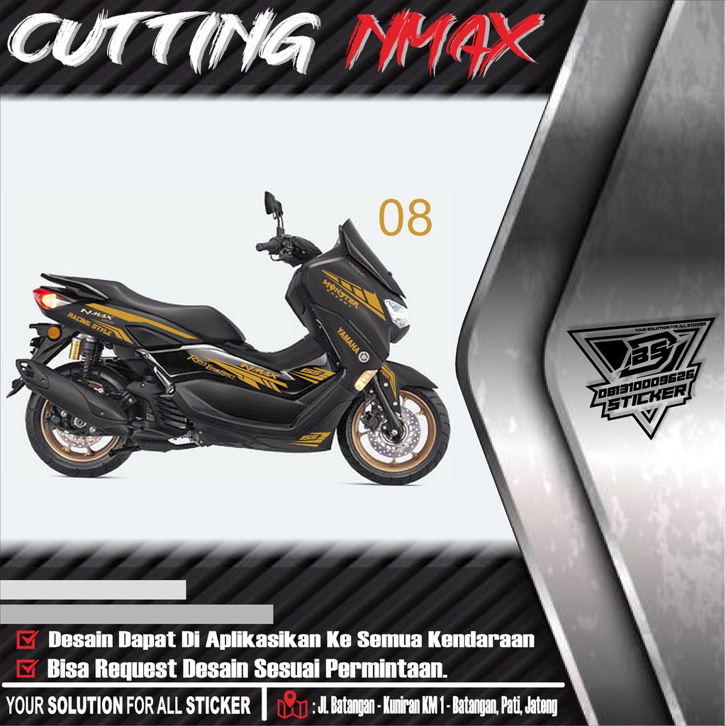 Sticker Cutting Yamaha NMAX New 2020-2021 / Old (08) - Sticker Variasi Motor
