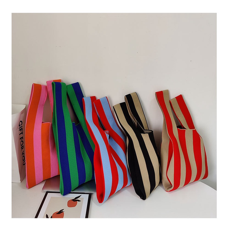♫ Megata ♫ TS002 Tote Bag Model Garis rajut tebal korea hand bag fashion korea