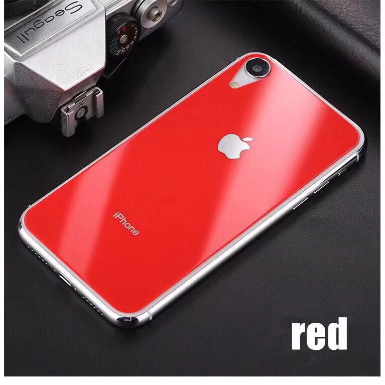 Kasus iPhone11 kaca kembali film 11Pro 7 P iPhone 8 plus iX XS Max XR iPhone 6 i6s Ditambah stiker berwarna kaca bawah film