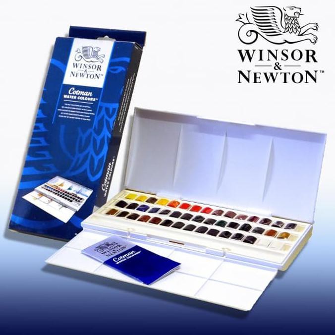 

HOT SALE Winsor & Newton Cotman Watercolours Studio Set - 45 Half Pans