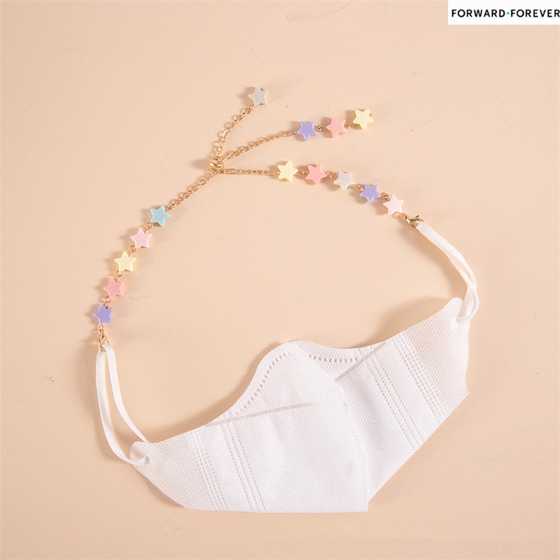 Tali lanyard Pendek anti Hilang Warna macaron Untuk Masker M60124