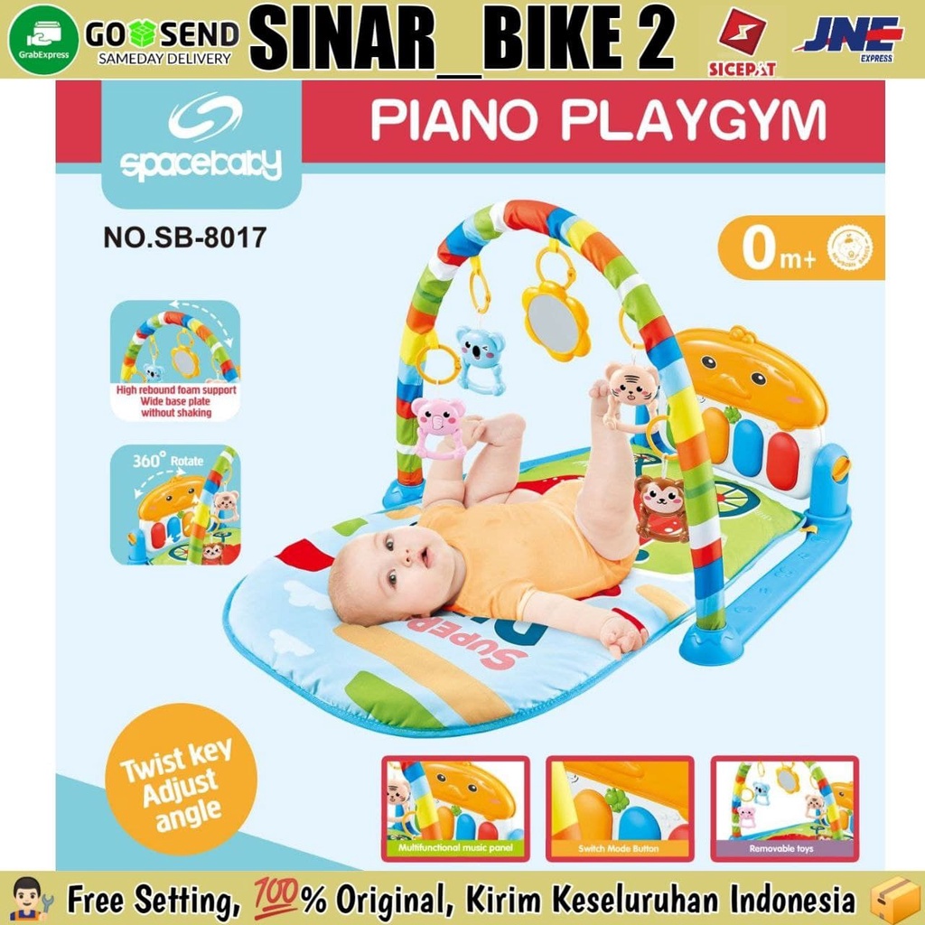 Baby Gym Musik Set SPACEBABY SB 8017 PIANO PLYGYM Matras Mainan Piano