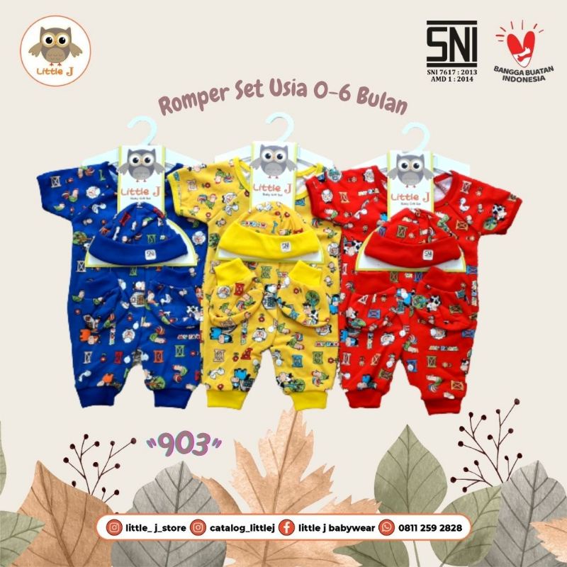 SNI JUMPER kancing SET Little J topi sarung kaki bayi newborn kado