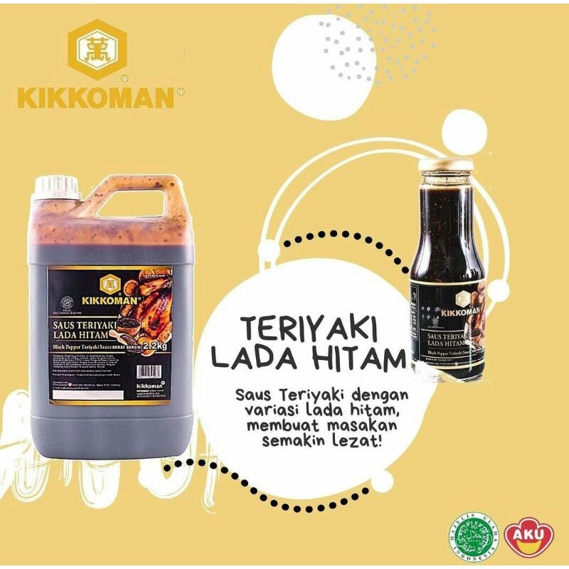 KIKKOMAN Teriyaki Lada Hitam 2L | Saus Black Pepper Sauce Blackpepper