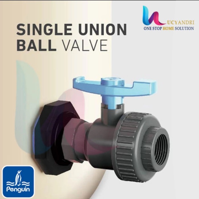 PENGUIN Single union ballvalve 1 " inch  stop kran drat luar dalam