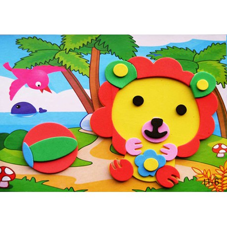 

EK019 Paket Prakarya Anak DIY Tempel Stiker Sponge Spons Eva Gambar 3D