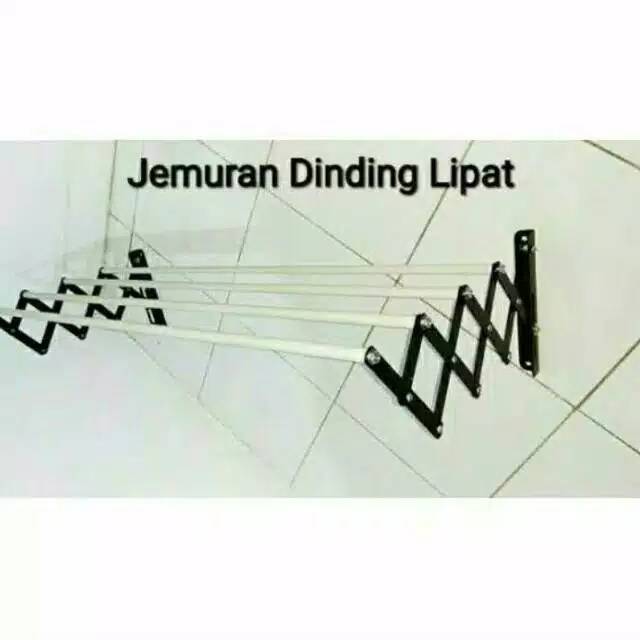 Jemuran Dinding Alumunium - Jemuran Lipat Praktis