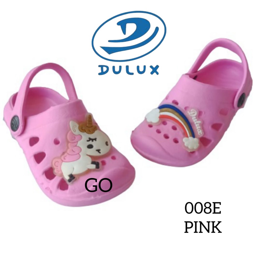 gof DULUX 008E Sandal Baim Anak Perempuan Karakter Unicorn Awet Tahan Air Hujan Karet Lentur Ringan Sepatu Naik Gunung Motif Kuda Poni