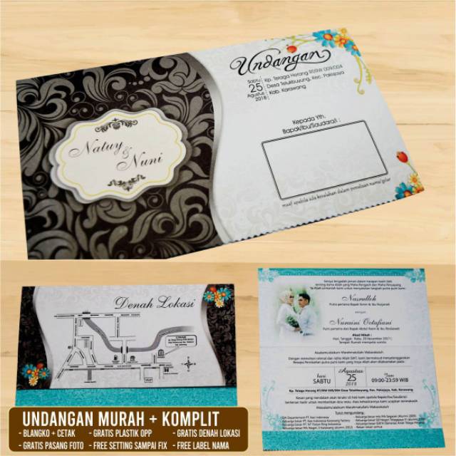 Undangan Pernikahan Bonus Foto